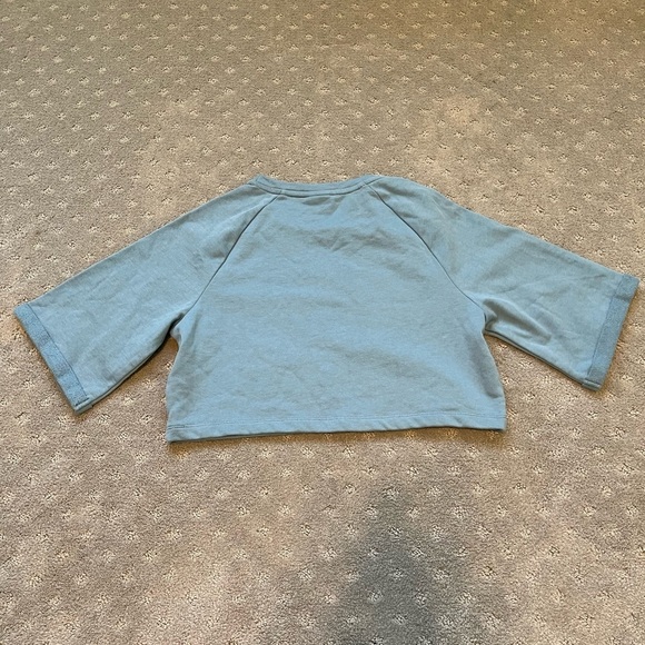 Gymshark Dusty Blue Crop Top 100% Cotton Size XS - Picture 5 of 5